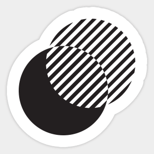 overlapping circles design Sticker